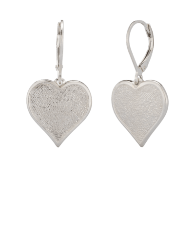 Heart Earrings Print Sterling Keepsake